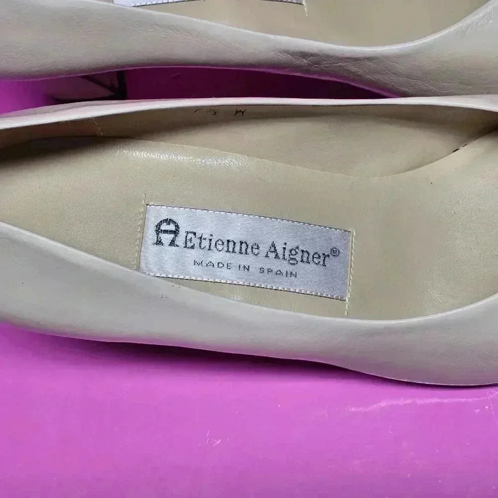 Etienne Aigner Cream Heels - Picture 3 of 11